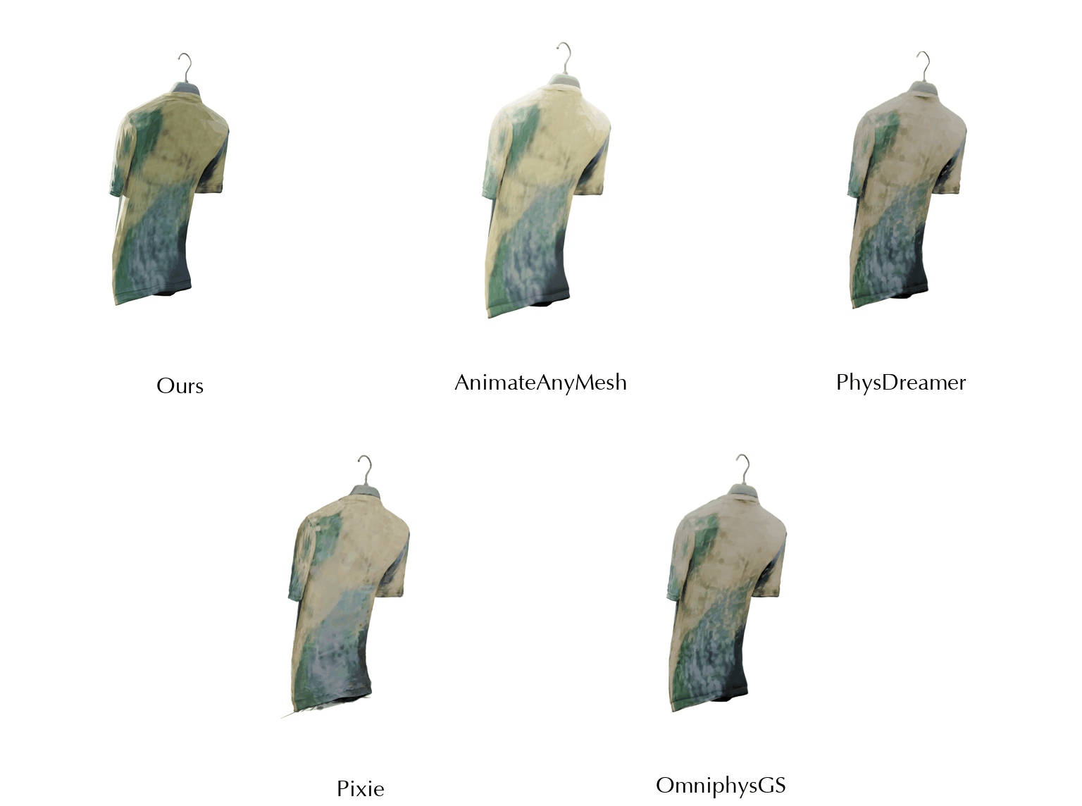 T-Shirt Blowing comparison
